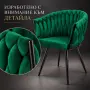 тапицерен стол зелен, снимка 5