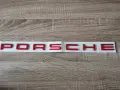 Червен надпис букви Порше / Porsche, снимка 2