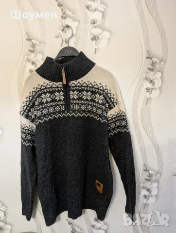 Gridarmor Men's Snøkrystall Half Zip Ullgenser размер М агнешка вълна 