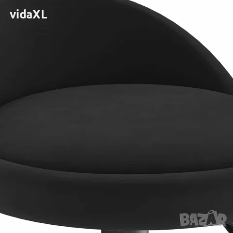 vidaXL Бар табуретка, черна, кадифе, снимка 6 - Столове - 56147035