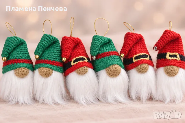 коледни играчки от филц и гномчета , снимка 7 - Коледни подаръци - 56588617
