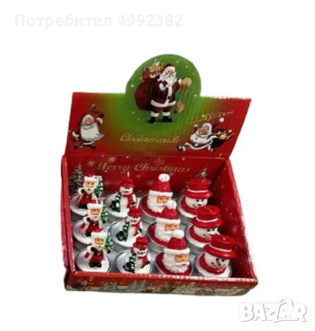 12 коледни ароматни свещи, снимка 3 - Декорация за дома - 56710914