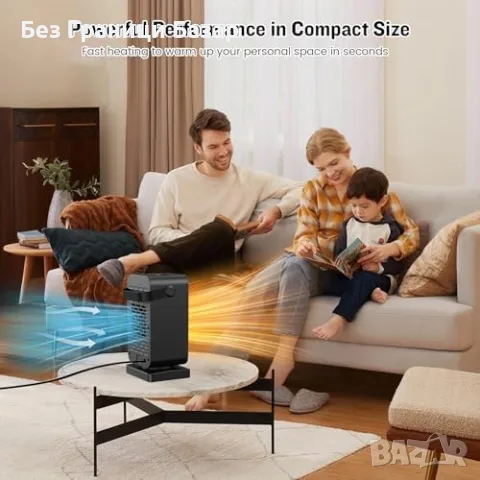 Нова Керамична духалка 1200W PTC с дистанционно таймер и 2 степени на отопление Печка за малка стая