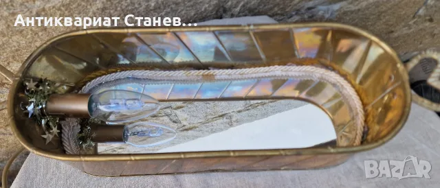 2 в 1 месингова лампа и кашпа, снимка 9 - Настолни лампи - 56713871