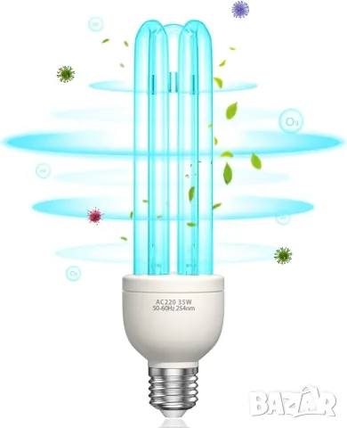 Антивирусна антибактериална лампа 35W UV-C light с дистанционно управление