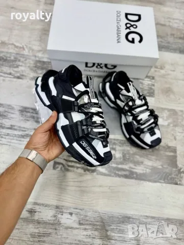 Dolce & Gabbana Нови Маратонки с Кутия Черно и Бяло 