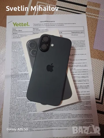 Продавам iPhone 16 128gb black , снимка 3 - Apple iPhone - 56642270