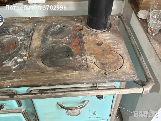 Българска чугунена печка на дърва Вулкан, снимка 9 - Печки, фурни - 56561573