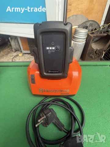 продавам зарядно и батерия  Husqvarna 