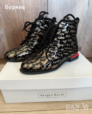Sergio Bardi нови дамски боти естествена лачена кожа