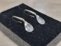 Сребърни обеци с кристали, снимка 7