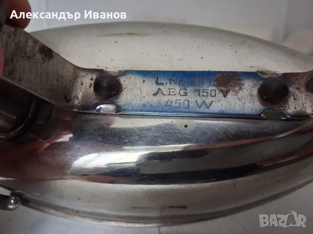 Стара,германска ютия AEG, снимка 4 - Антикварни и старинни предмети - 56722529