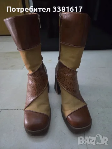 Дамски боти Bershka patchwork y2k, снимка 3 - Дамски боти - 56737674