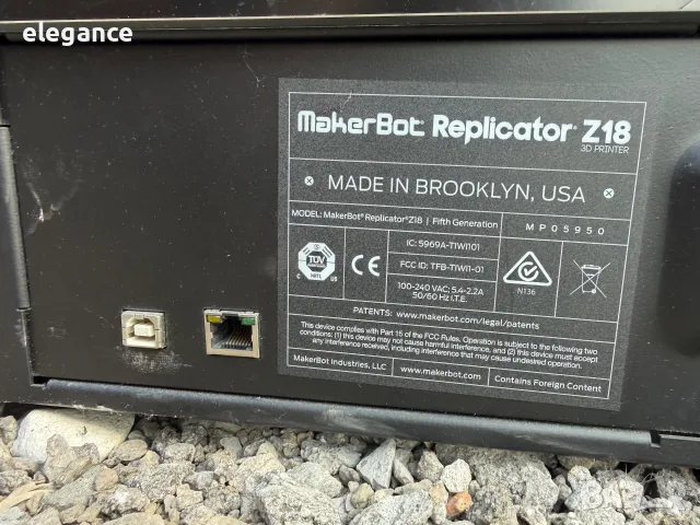 MakerBot Replicator Z18 – професионален 3D принтер, голям работен обем, снимка 5 - Принтери, копири, скенери - 56751001