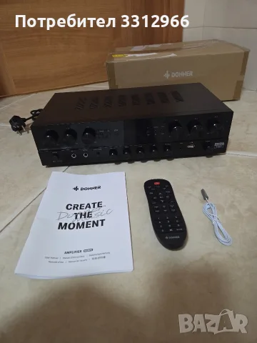Нов 6-канален Bluetooth Аудио Усилвател Donner MAMP6 (1000W) – Пълен комплект