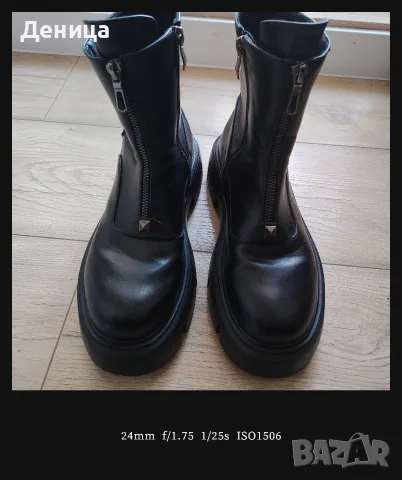 Черни зимни боти, снимка 3 - Дамски боти - 56712718