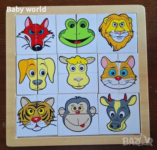 Дървен пъзел Woody - Животни, снимка 2 - Образователни игри - 56552814