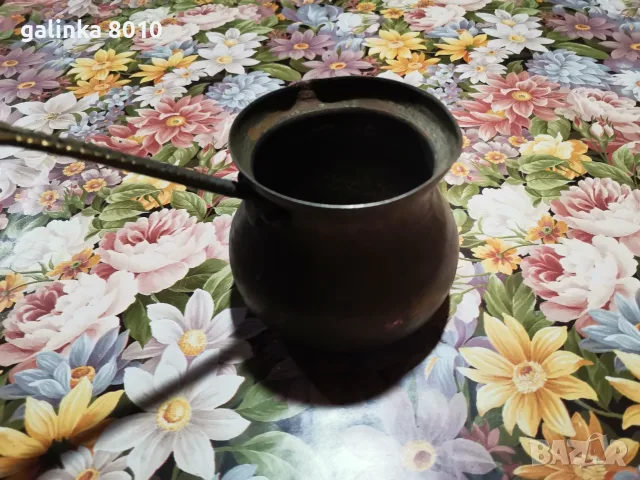 Старо медно джезве, снимка 5 - Антикварни и старинни предмети - 56601587