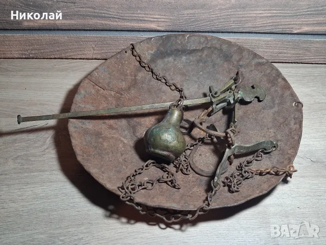 Стар Бронзов Кантар Паланца с Топуз, снимка 11 - Антикварни и старинни предмети - 56570297