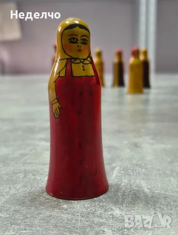 Дървени фигурки 10 бр., снимка 3 - Статуетки - 56679451