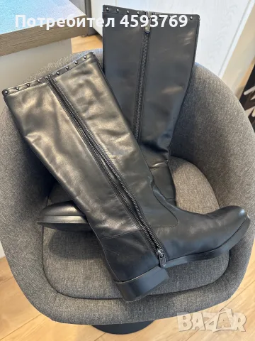 Ботуши Calvin Klein, естествена кожа, снимка 4 - Дамски боти - 56592462