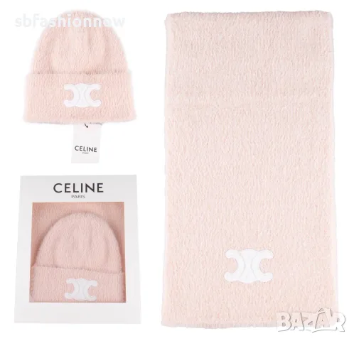 Celine комплект шапка и шал, снимка 5 - Шапки - 56619323