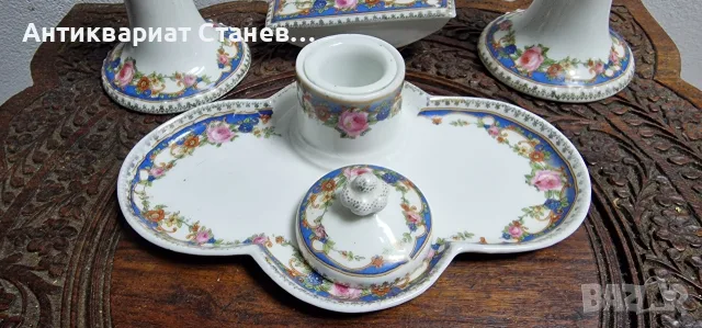 Антикварна порцеланова  мастилница , снимка 3 - Антикварни и старинни предмети - 56728628