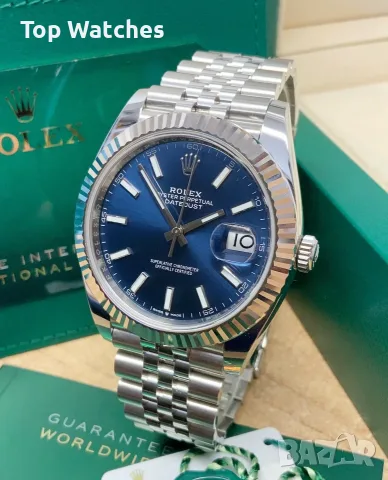Rolex Datejust 41mm Steel Blue Dial Automatic Различни Варианти, снимка 3 - Мъжки - 56609495