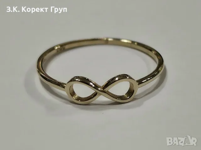 Дамски златен пръстен "безкрайност" 14К 585 / 0,82 гр. (размер 56))