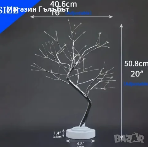 Декоративно LED светещо дърво, снимка 5 - Декорация за дома - 56596111