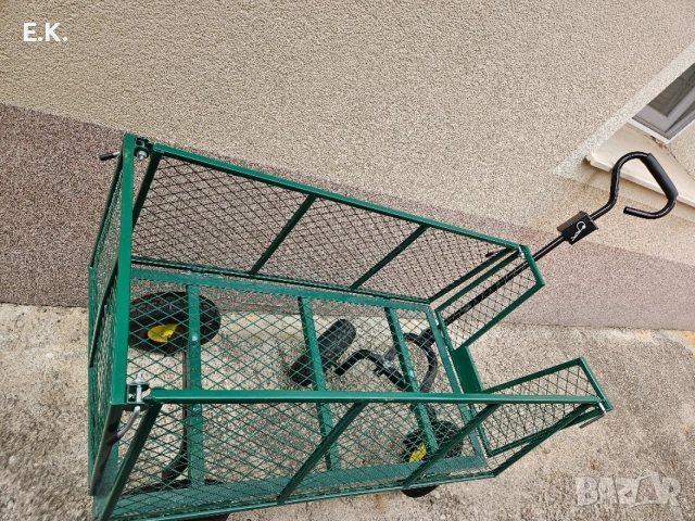 Почти неизползвана метална градинска количка 300/500кг