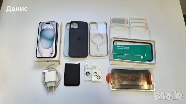 IPhone 15 Plus 256GB Black + много аксесоари и гаранция