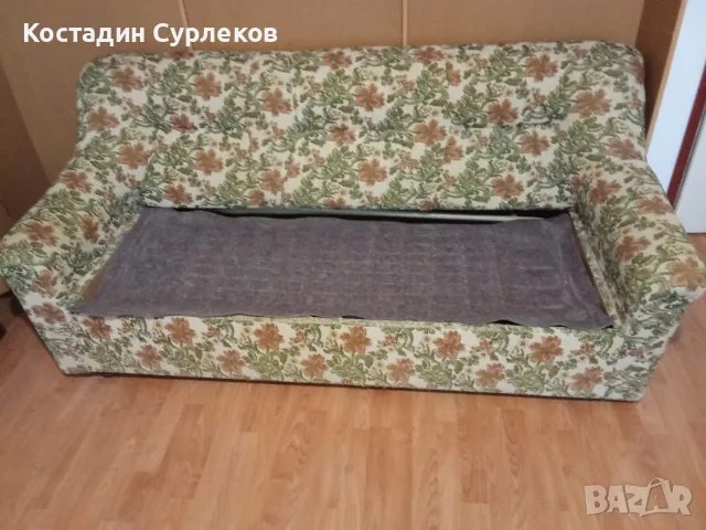 РАЗТЕГАТЕЛЕН С ПРУЖИНА ТРОЕН ДИВАН , снимка 2 - Дивани и мека мебел - 56661517