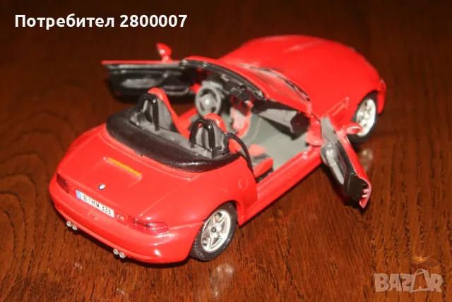 BMW roadster (1996). Bburago 1/24., снимка 2 - Колекции - 56718854