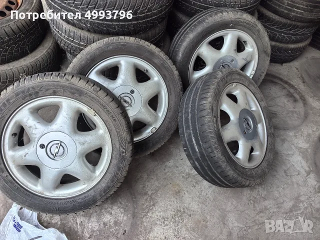 Оригинални алуминиеви джанти с гуми 195/55/15 за Опел 4Х100