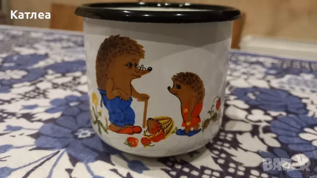 Детско емайлирано канче Ежко Бежко